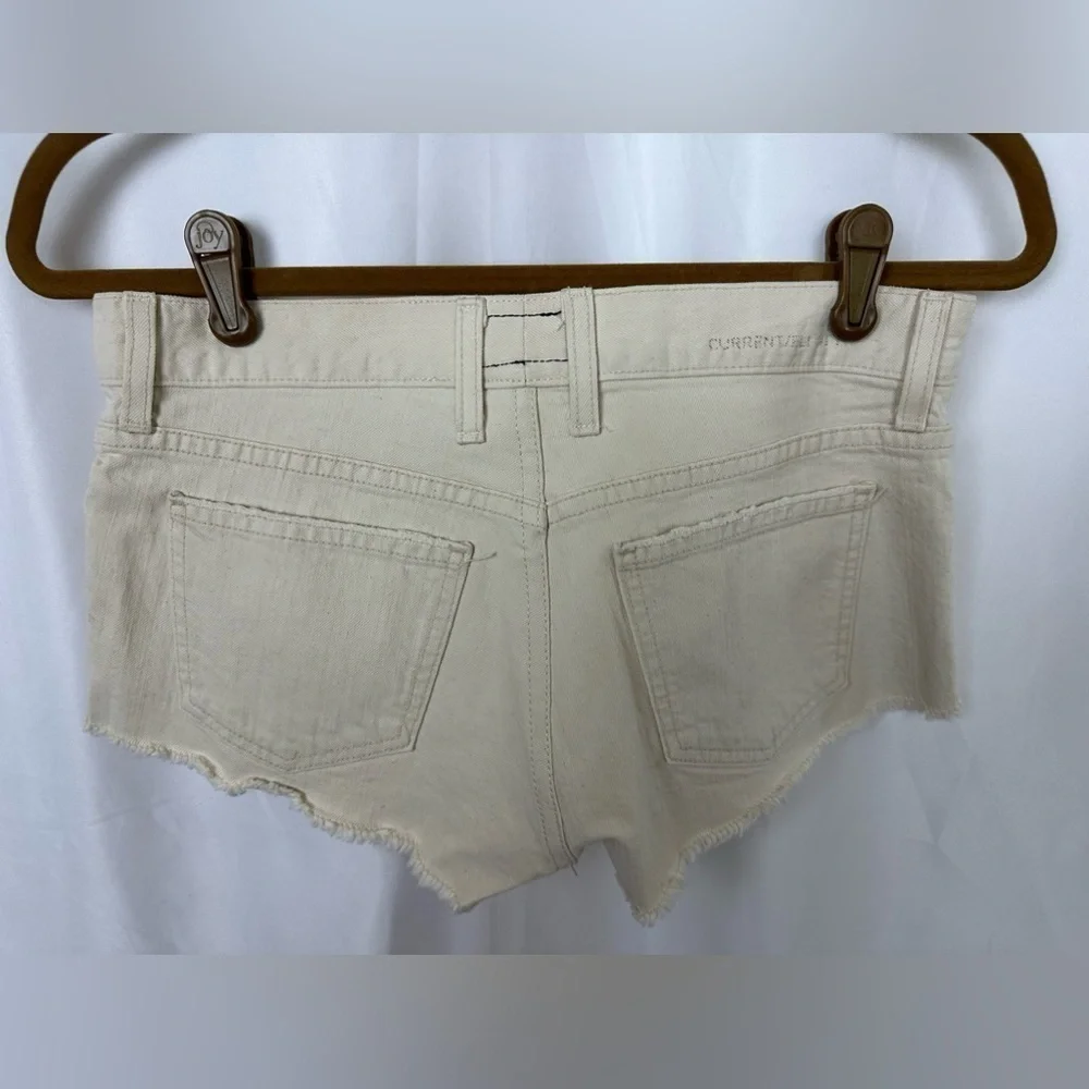 NWT Current/Elliott Cream The Mini Mini Short Sz 25 - Picture 3 of 4